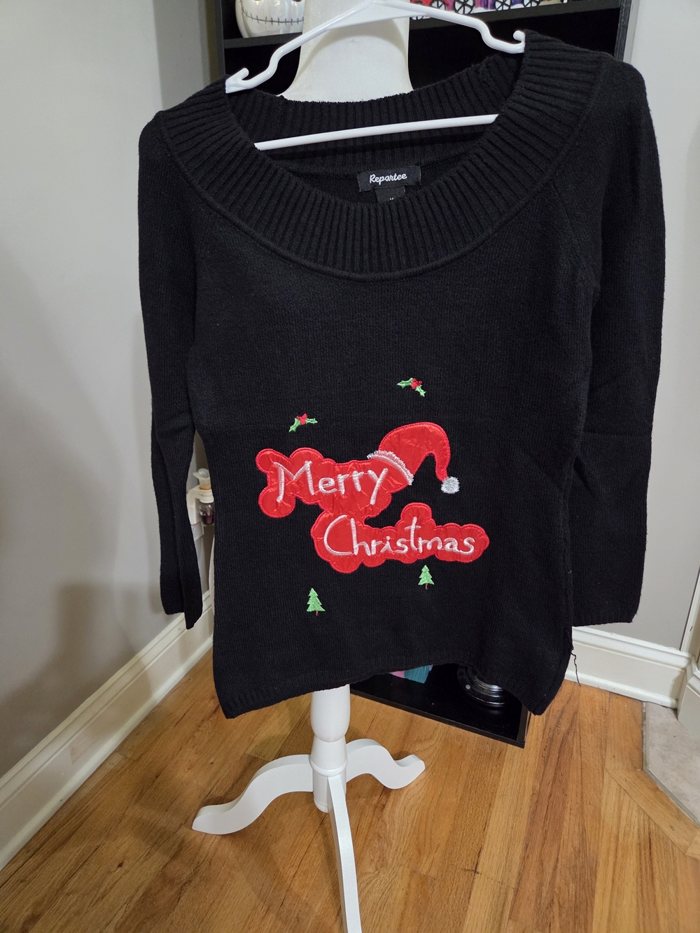Black Merry Christmas Crewneck Sweater